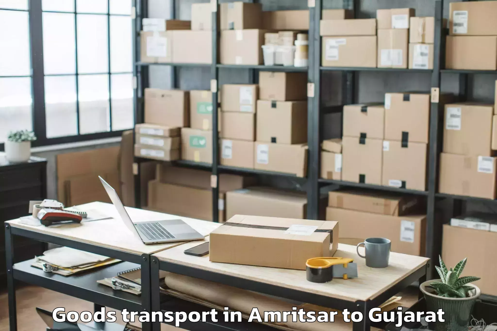 Efficient Amritsar to Kotda Sangani Goods Transport